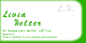 livia welter business card